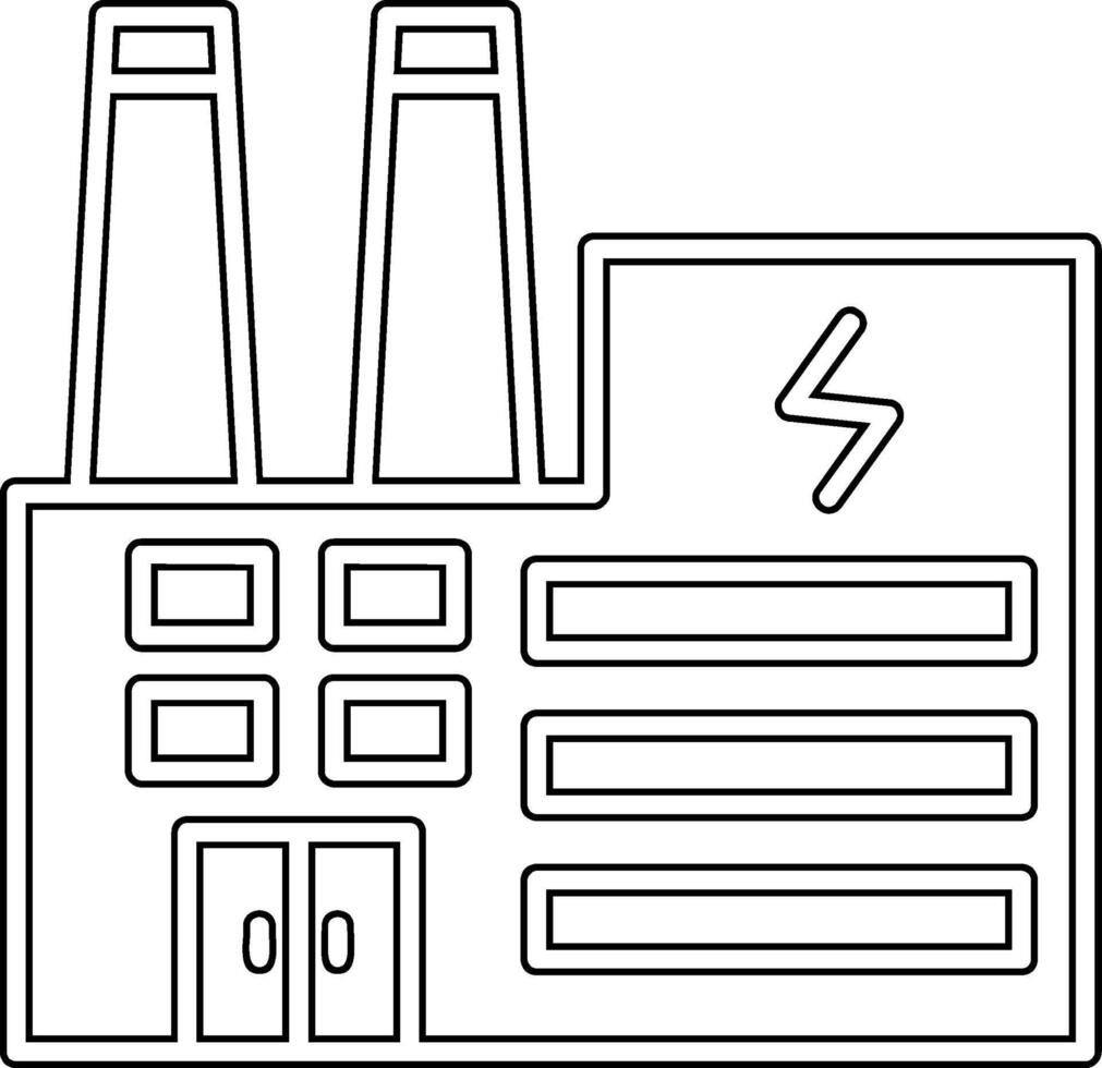 icono de vector de fábrica eléctrica