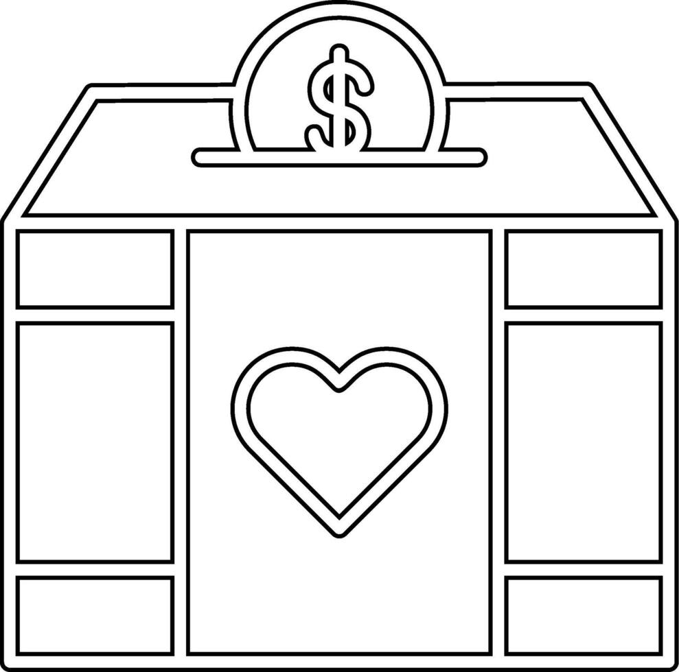 Charity Box Vector Icon