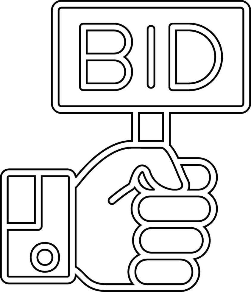 Bid Vector Icon