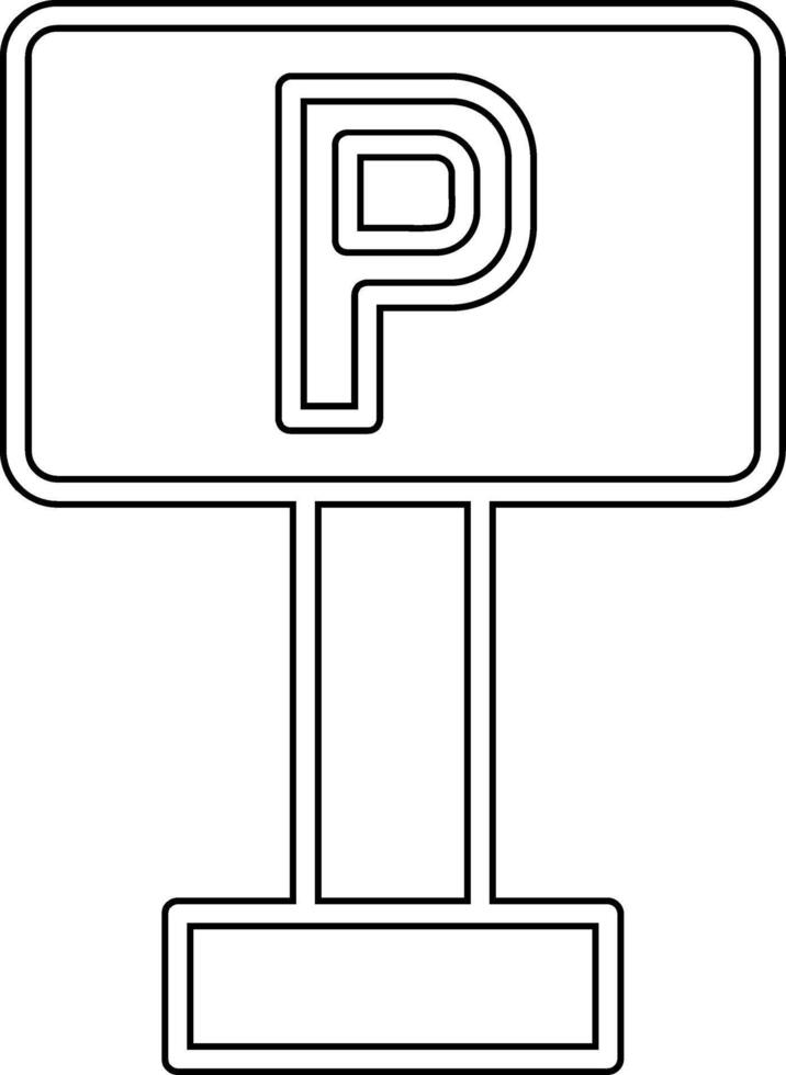 icono de vector de señal de estacionamiento