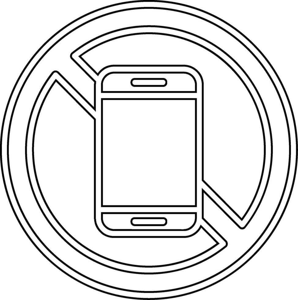 No Mobile Phone Vector Icon