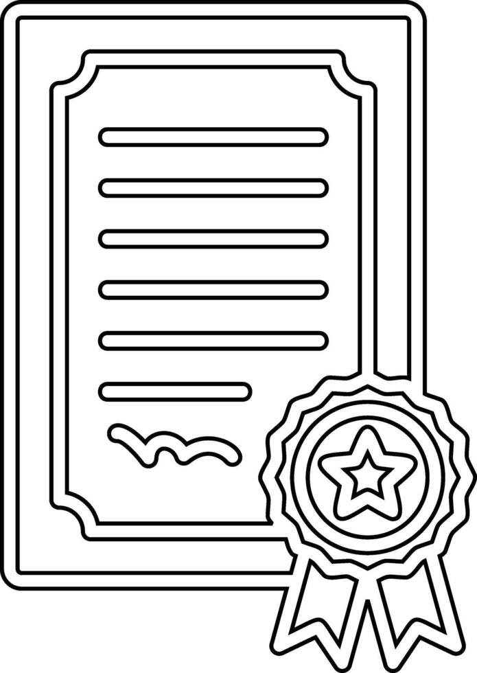 icono de vector de certificado