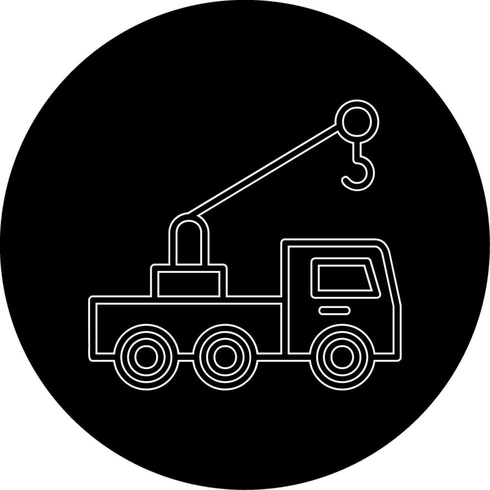 Lifting Crane Truck Vector Icon