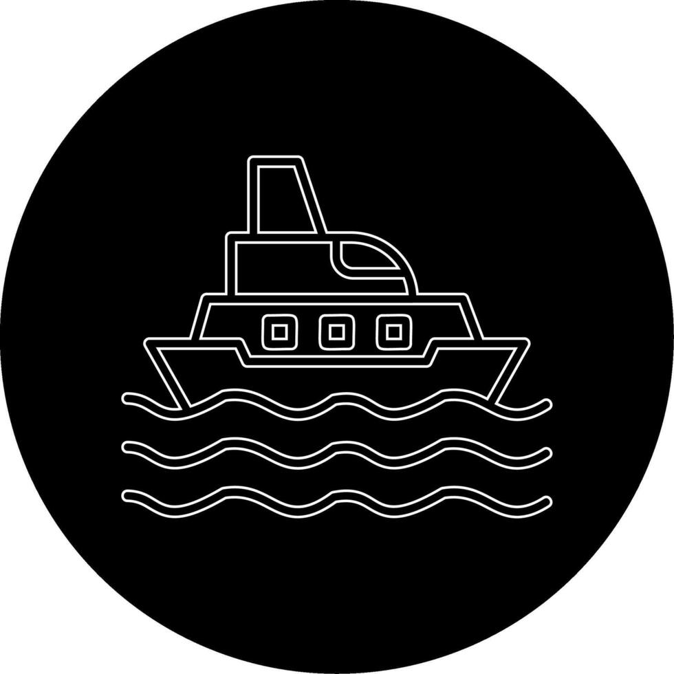 icono de vector de barco