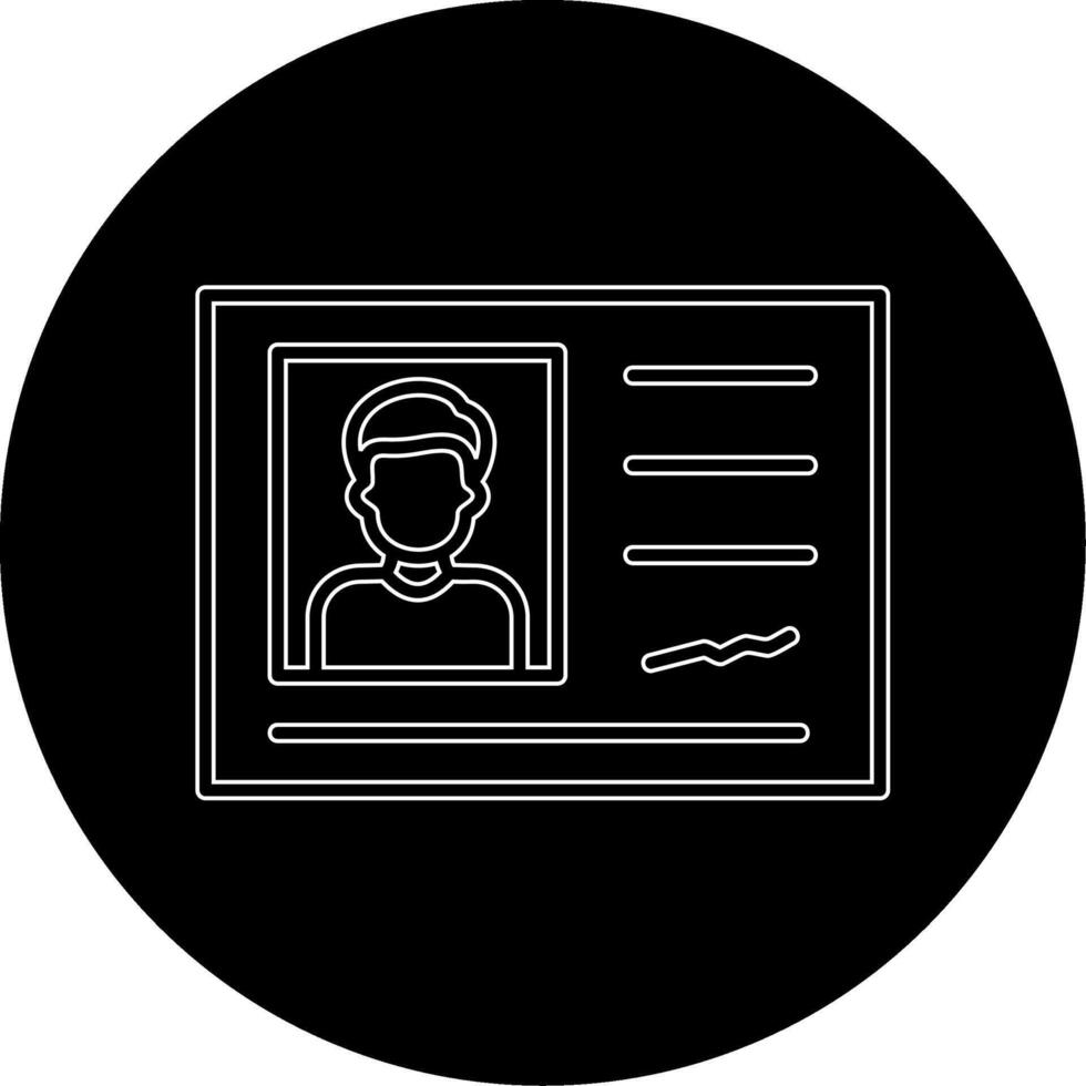 icono de vector de tarjeta de identificación