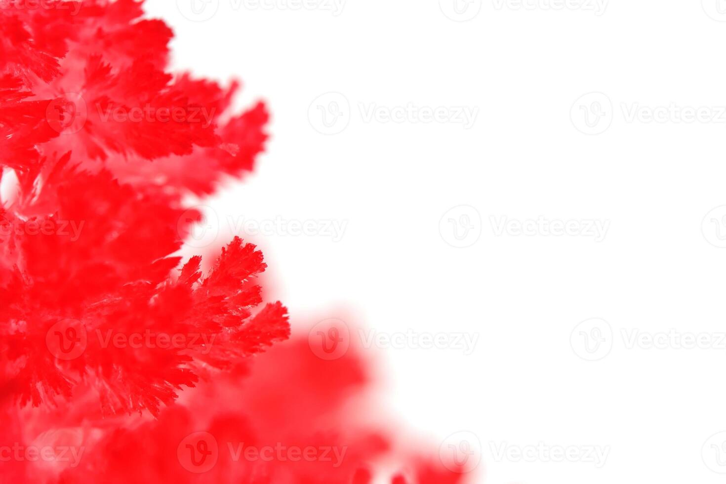 Macro image red salt crystal on white background. photo