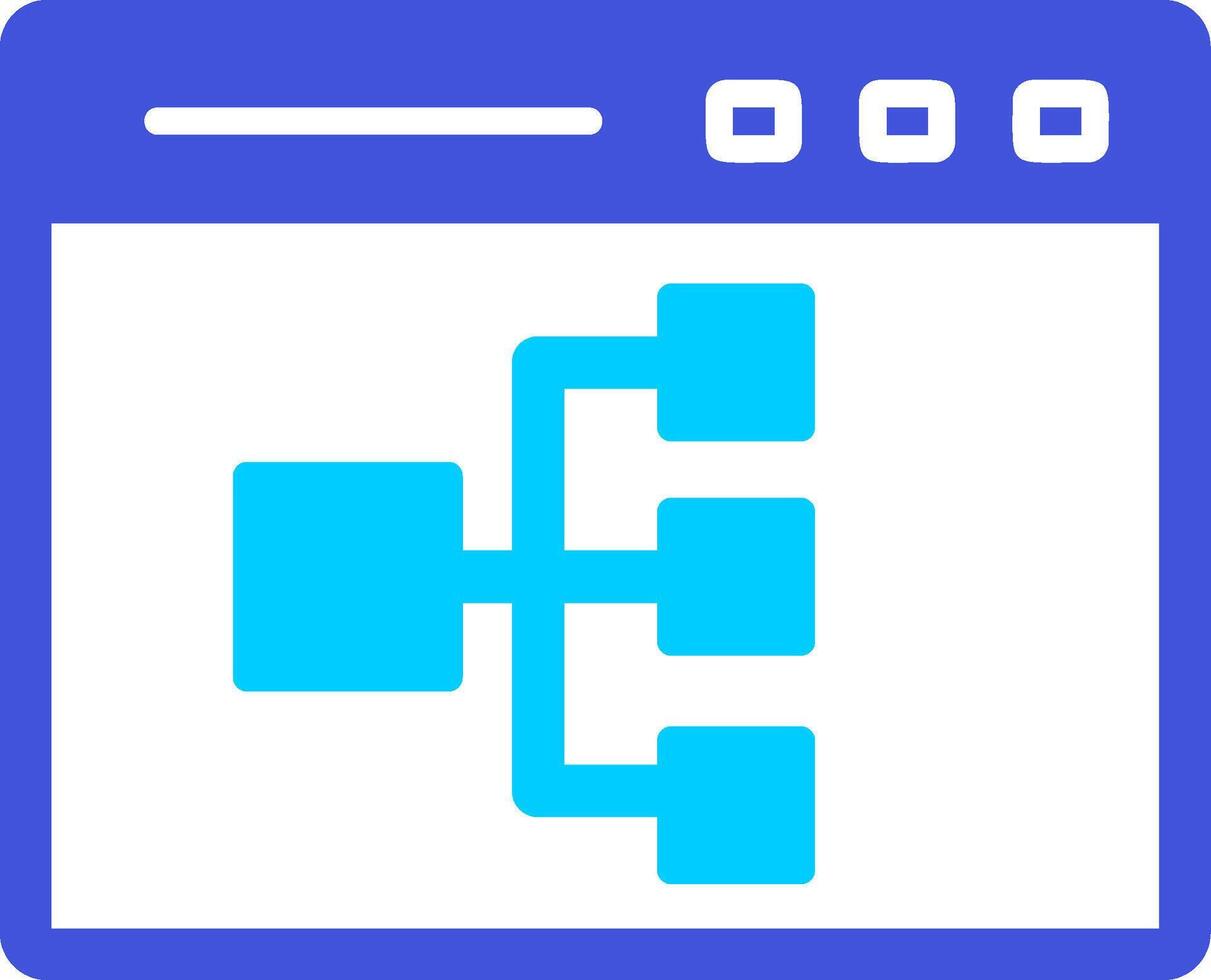 Online Flowchart Vector Icon