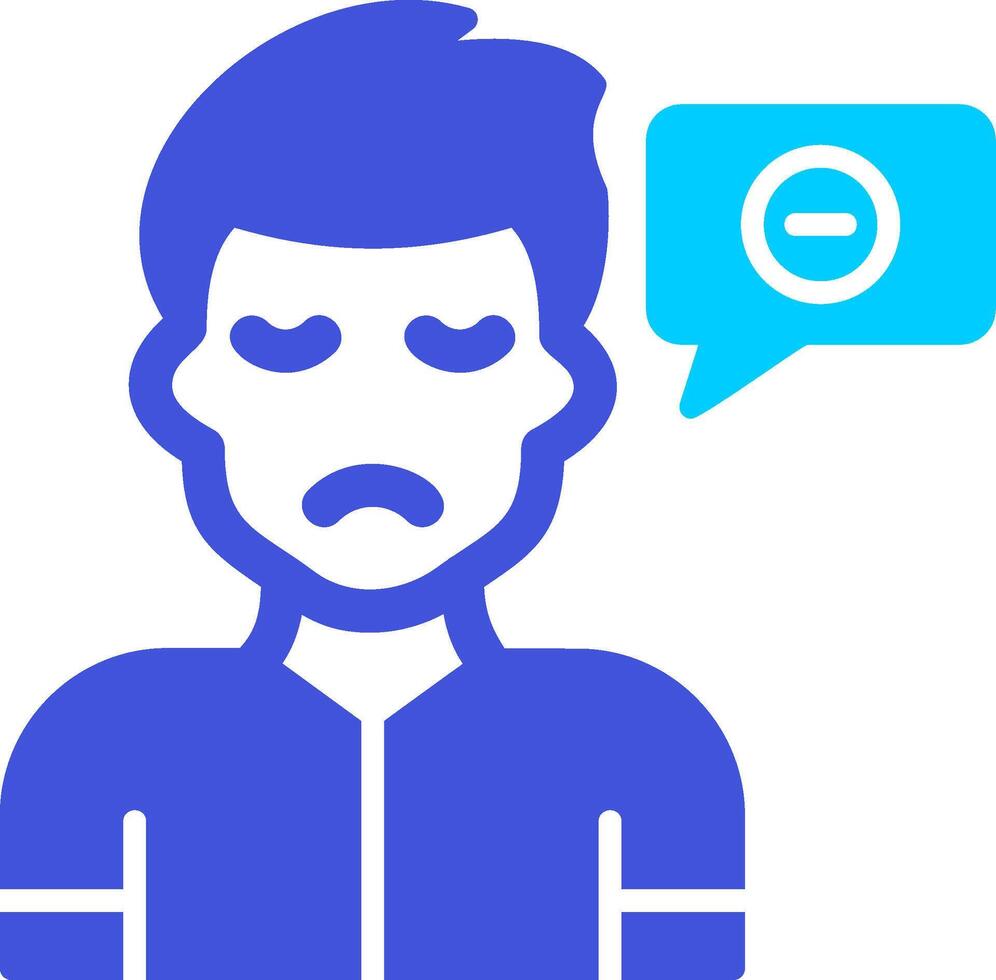 Negative Thinking Vector Icon