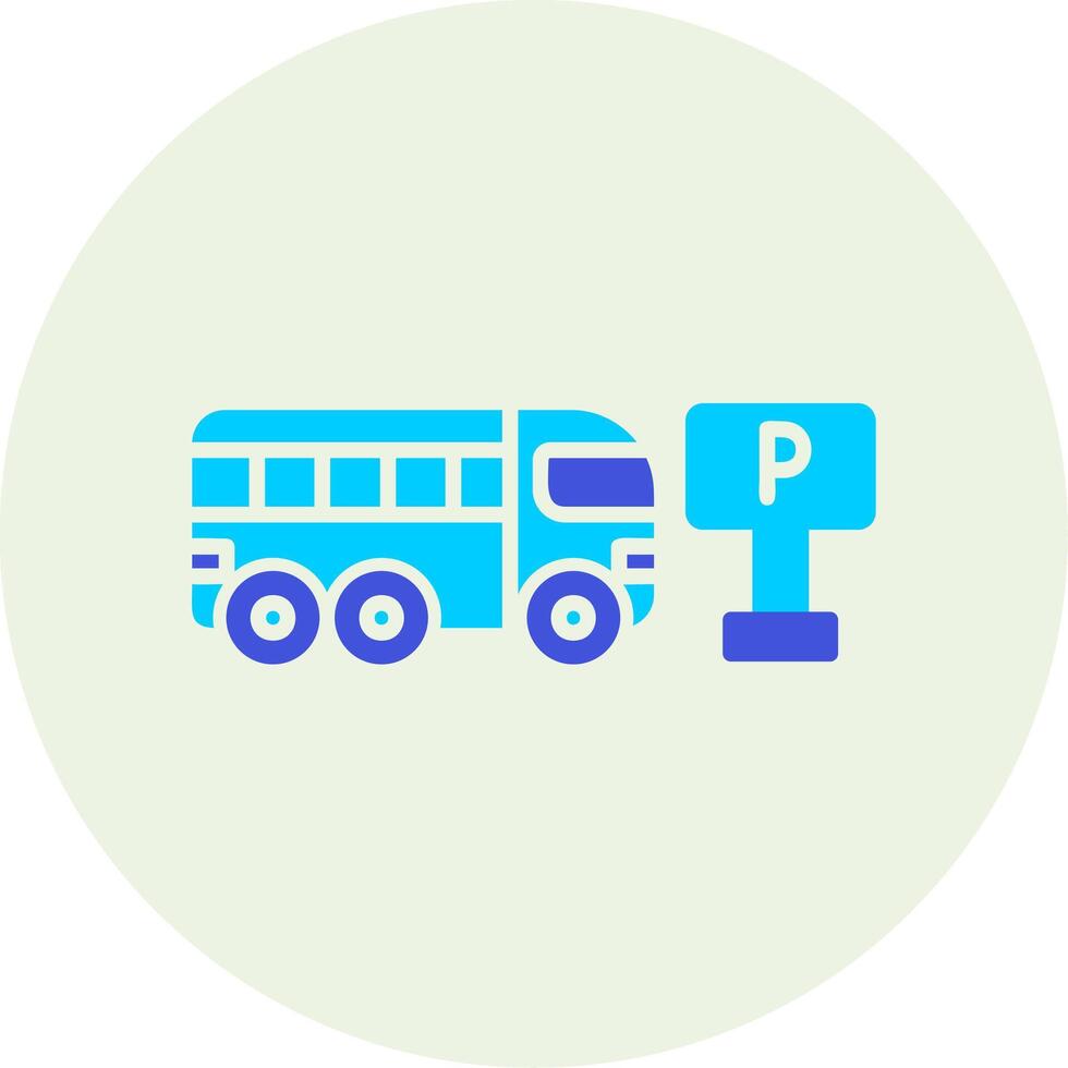 Bus Parking Vector Icon