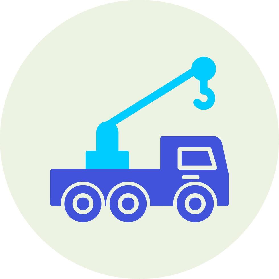 Lifting Crane Truck Vector Icon