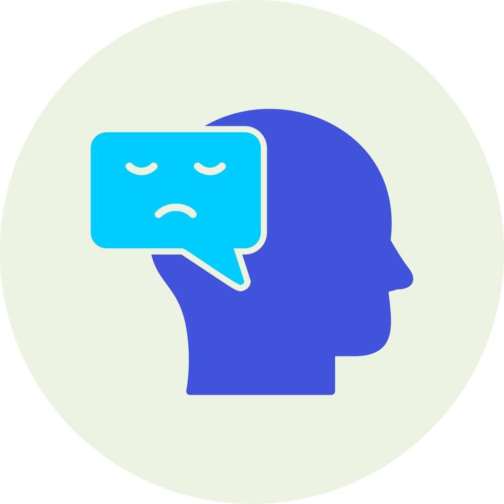 Negative Thinking Vector Icon