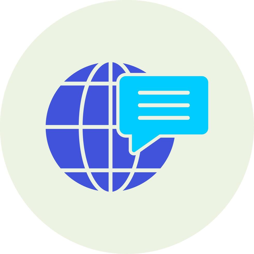 mundo comunicación vector icono