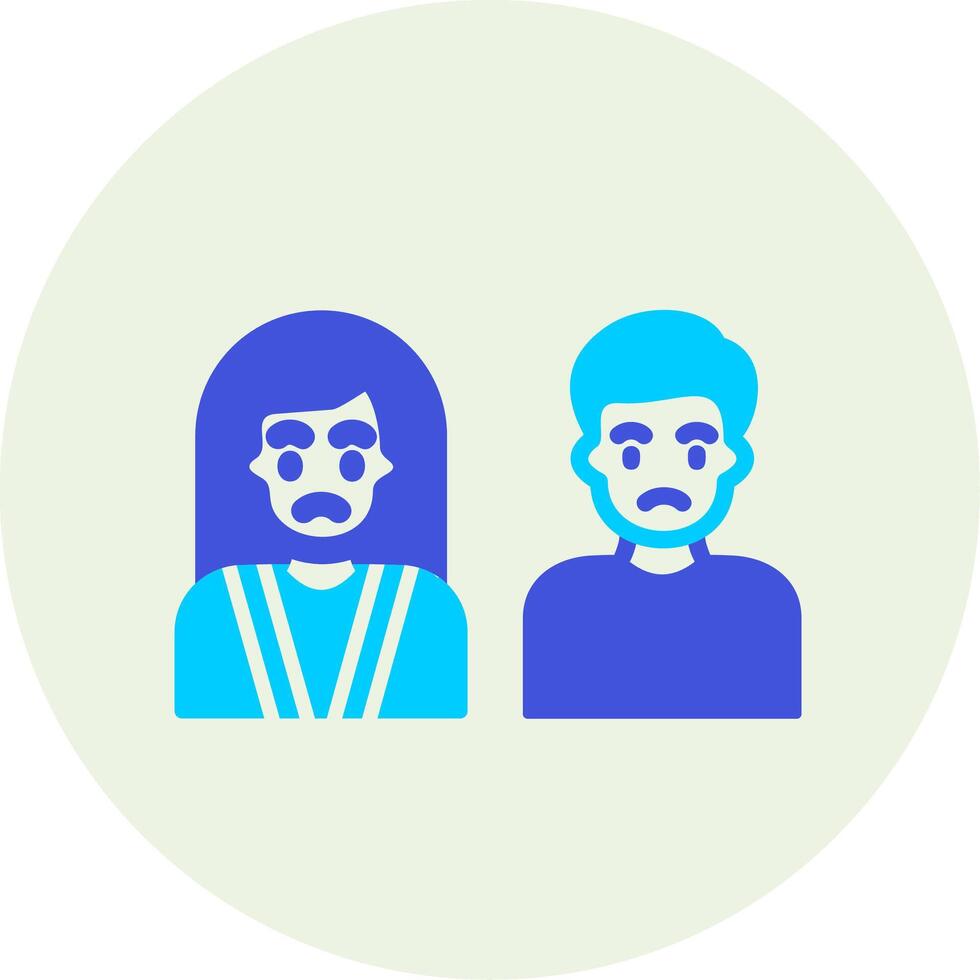 glyph two color circle vector