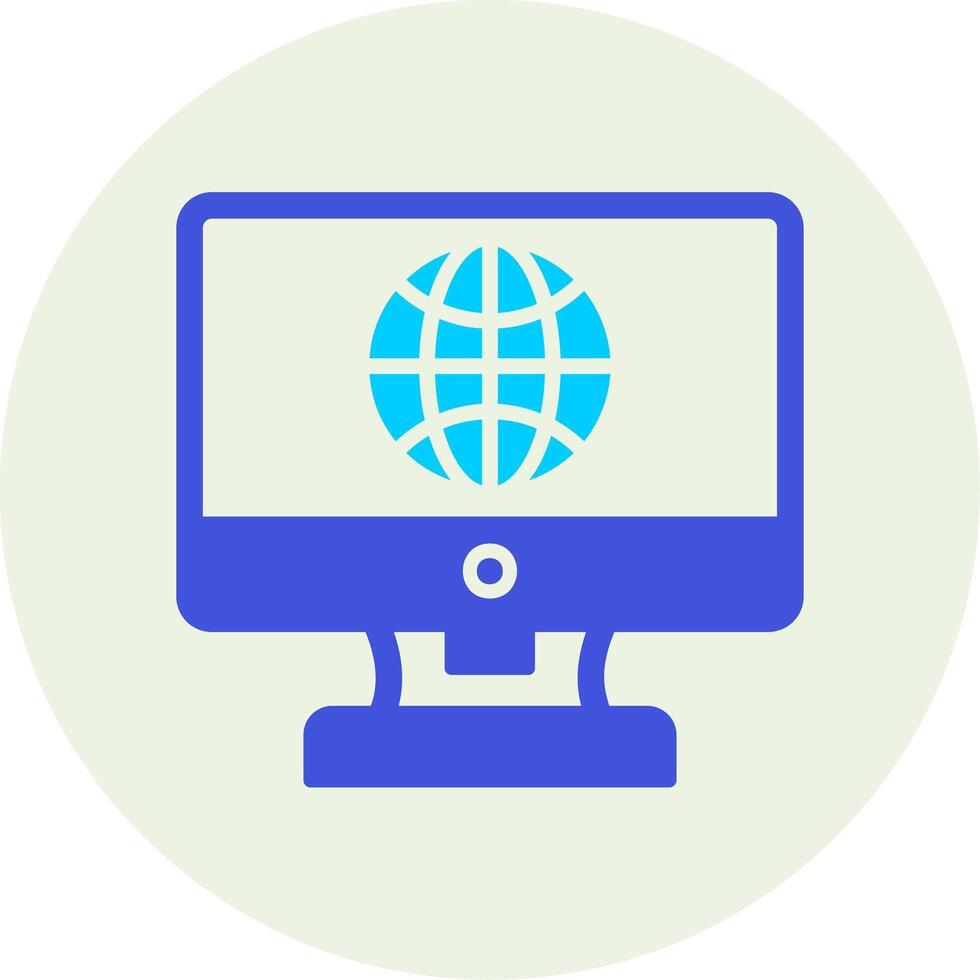 glyph two color circle vector
