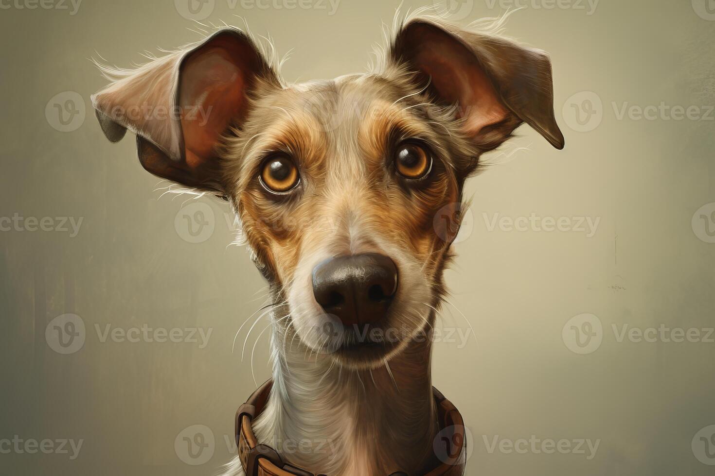 AI generated Stylish Clever dog animal. Generate Ai photo