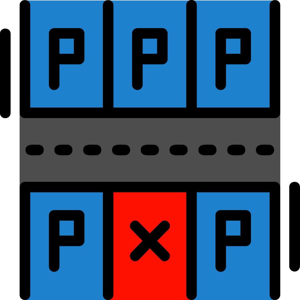 Parking lot Line Filled Icon vector