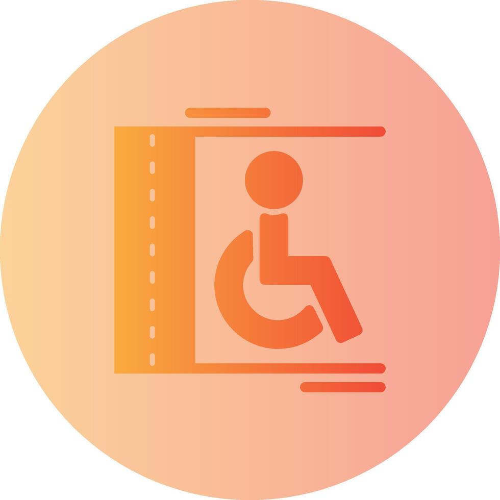 Handicap parking Gradient Circle Icon vector