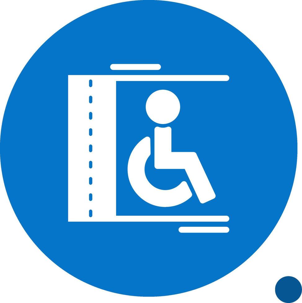 Handicap parking Glyph Shadow Icon vector