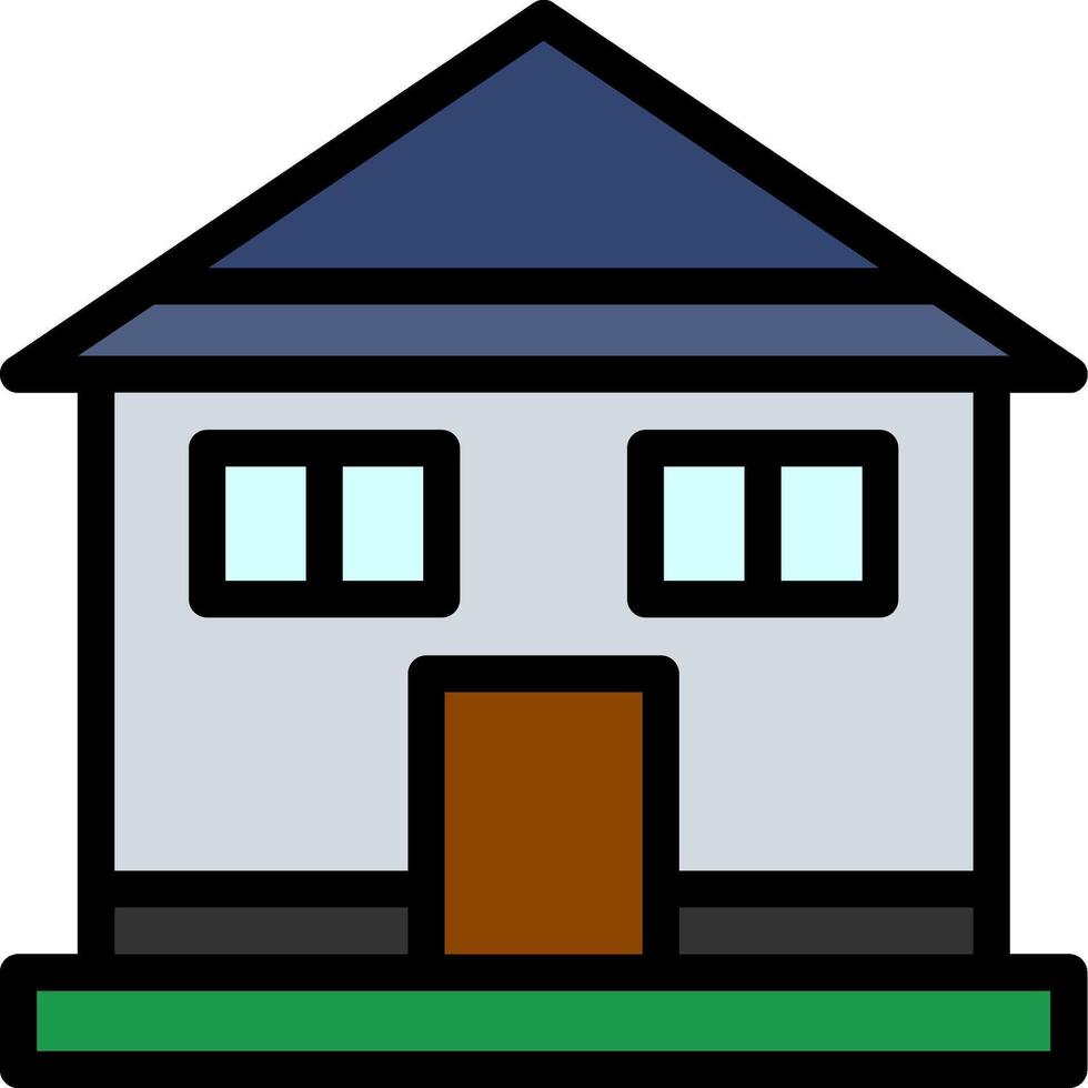 hogar línea lleno icono vector