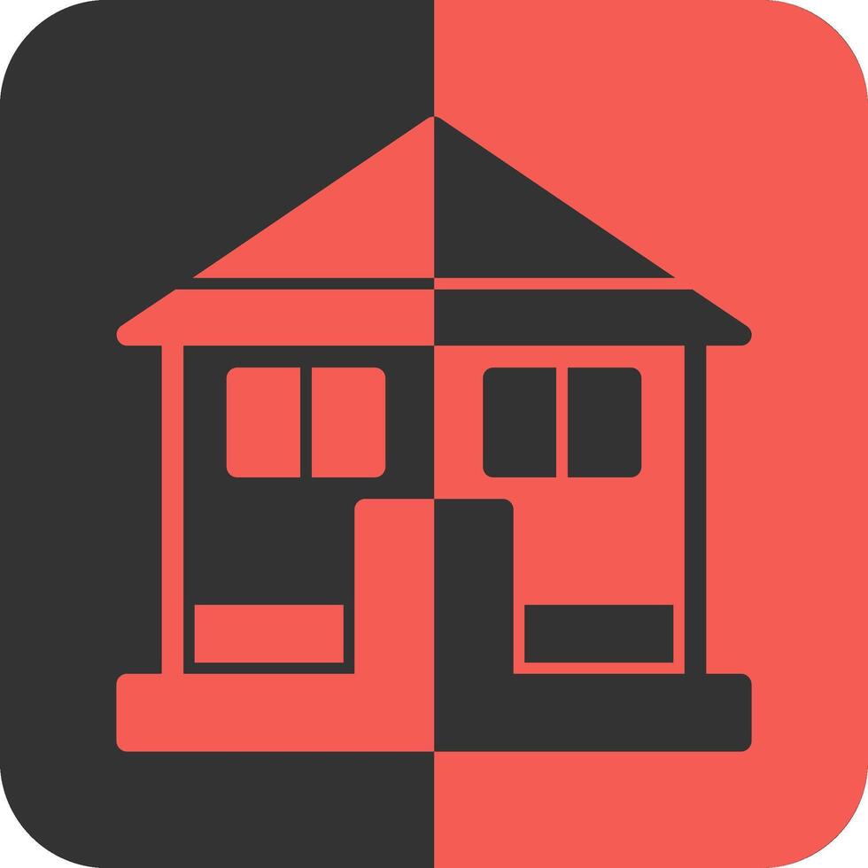 Home Red Inverse Icon vector