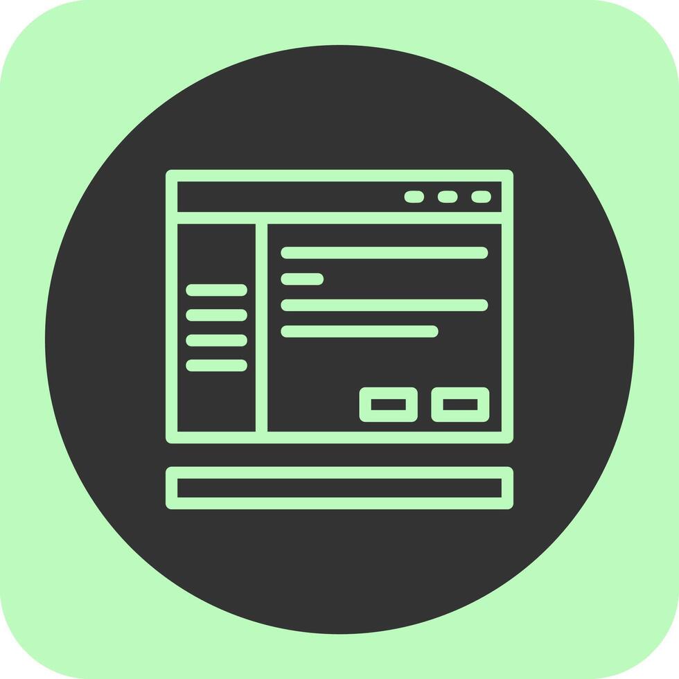 Settings Linear Round Icon vector