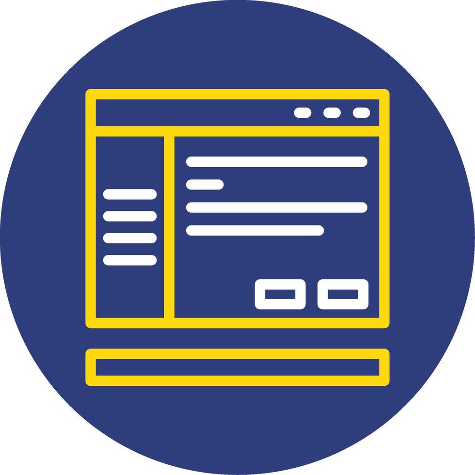 Settings Dual Line Circle Icon vector