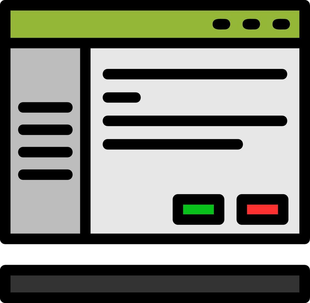 Settings Line Filled Icon vector