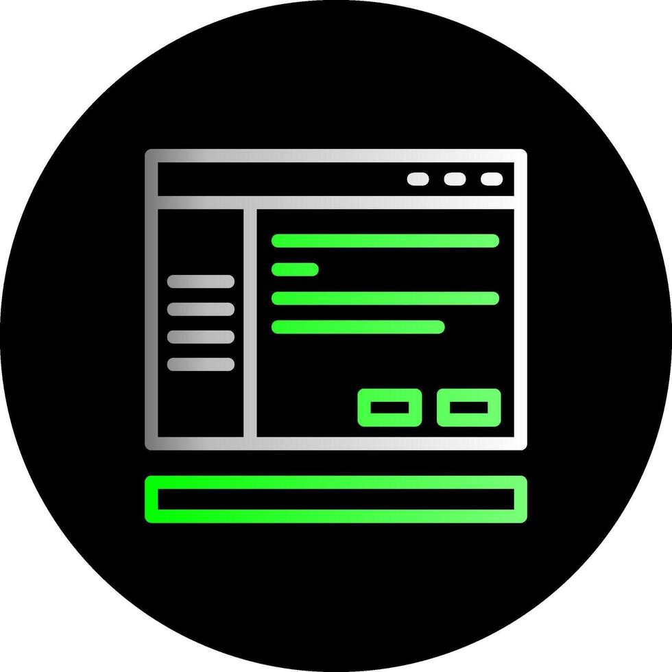 Settings Dual Gradient Circle Icon vector