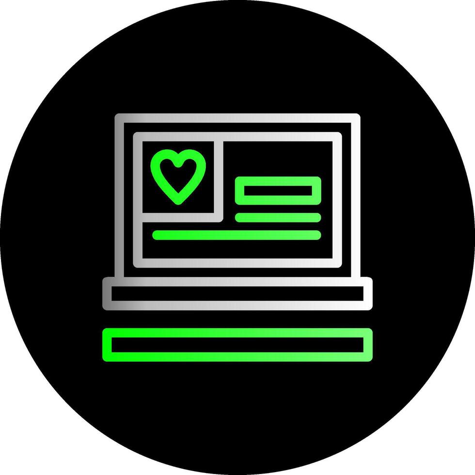 Heart Dual Gradient Circle Icon vector