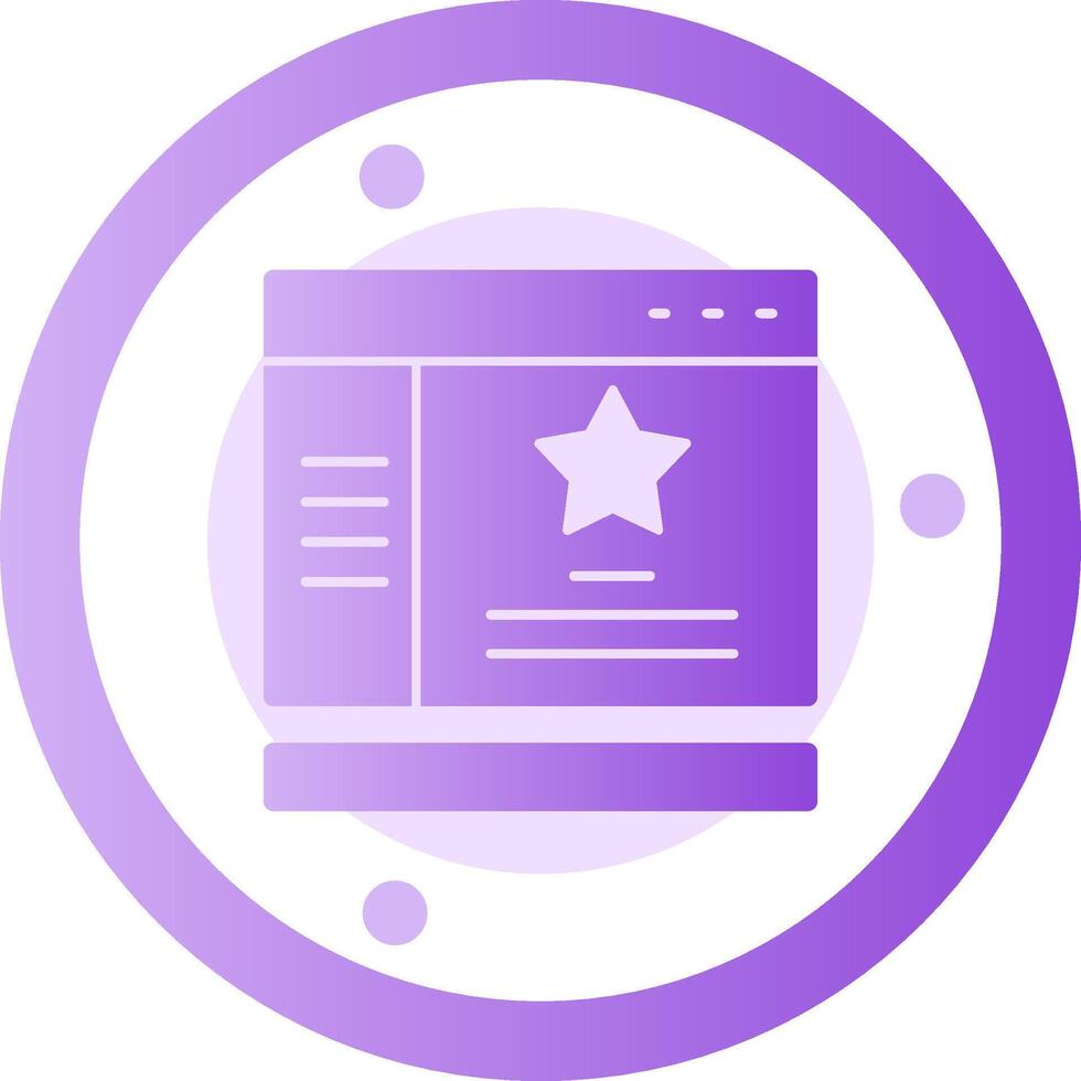 Star Glyph Gradient Icon vector