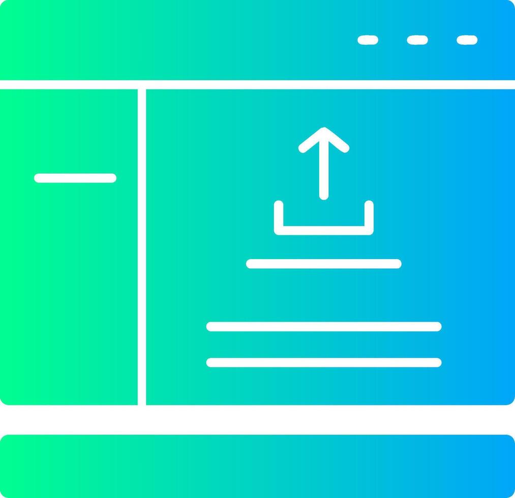 Upload Solid Multi Gradient Icon vector