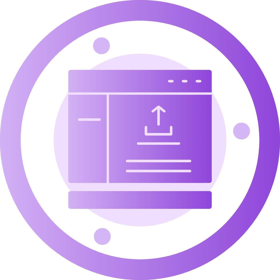 Upload Glyph Gradient Icon vector