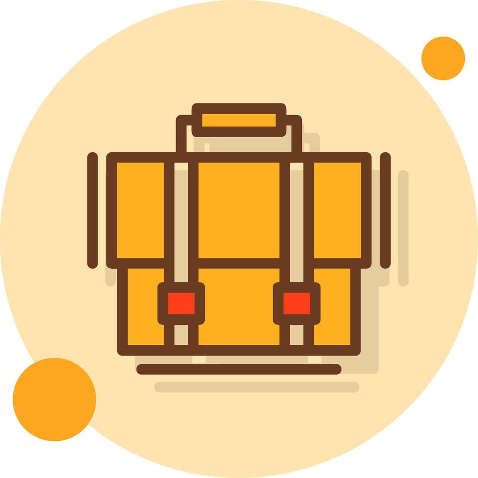 Briefcase Filled Shadow Circle Icon vector