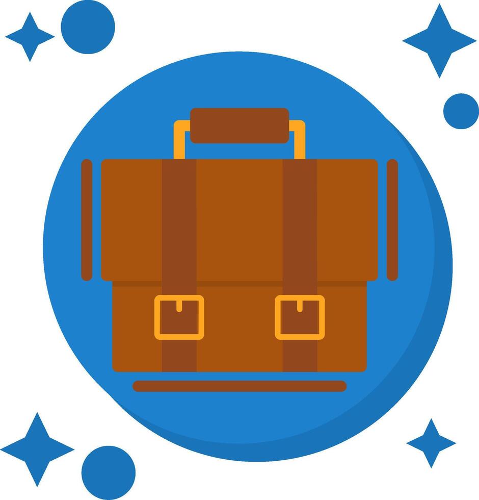 Briefcase Tailed Color Icon vector