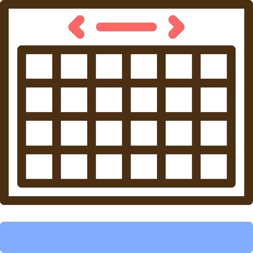 Calendar Color Filled Icon vector