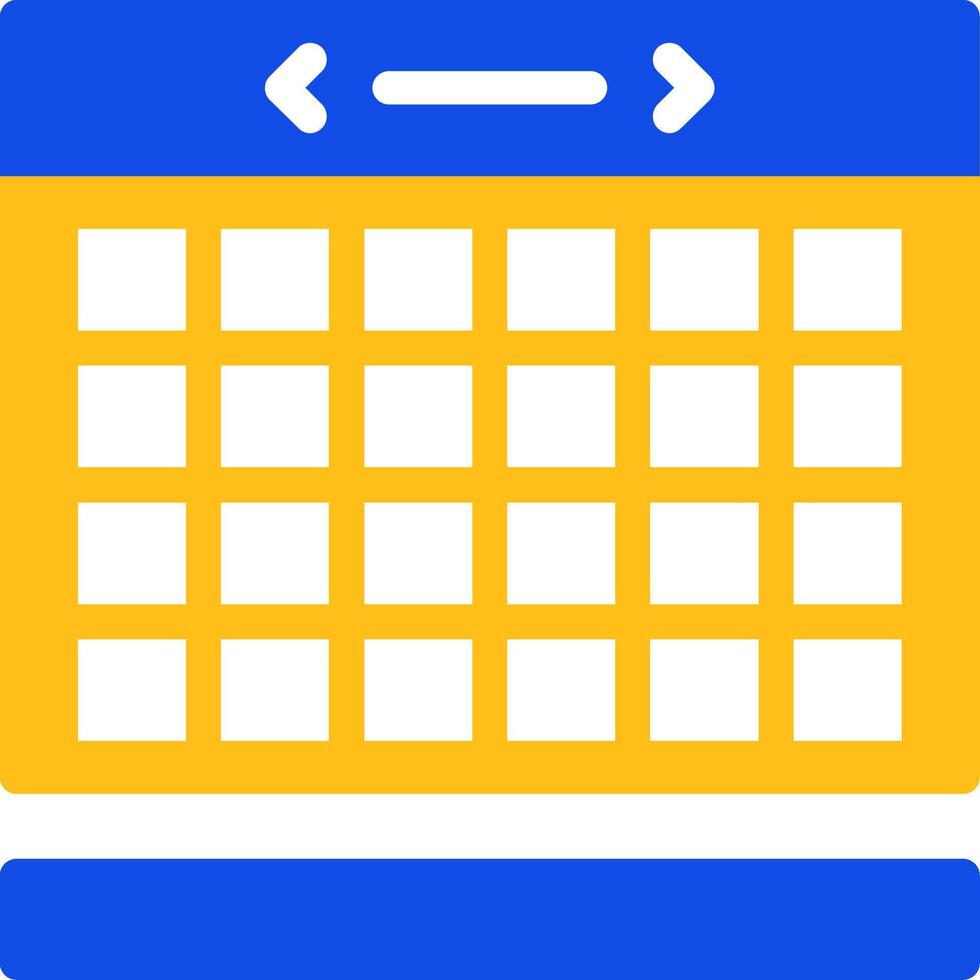 Calendar Flat Two Color Icon vector