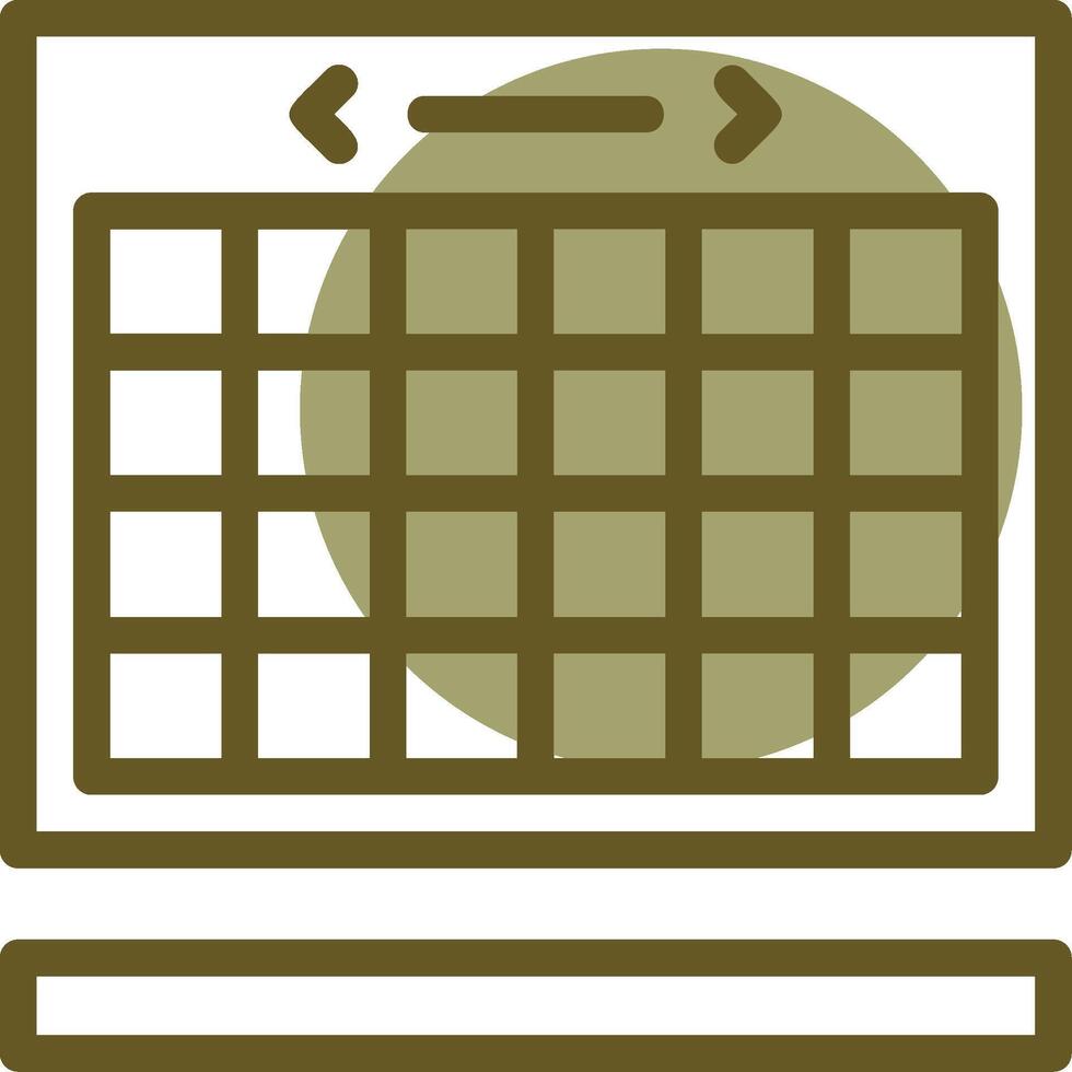 Calendar Linear Circle Icon vector