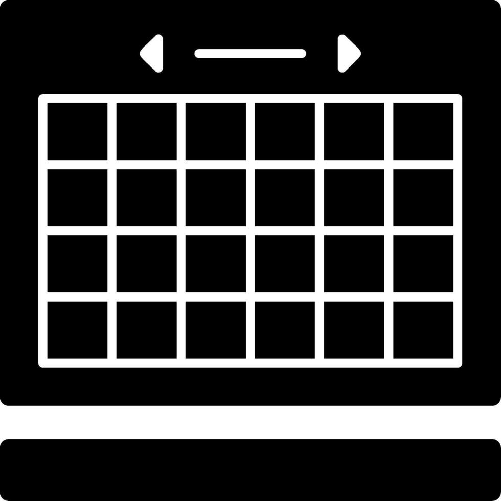 Calendar Glyph Icon vector