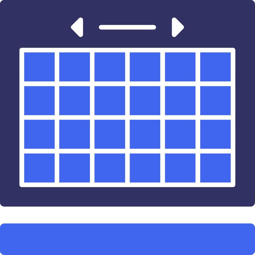 Calendar Solid Two Color Icon vector