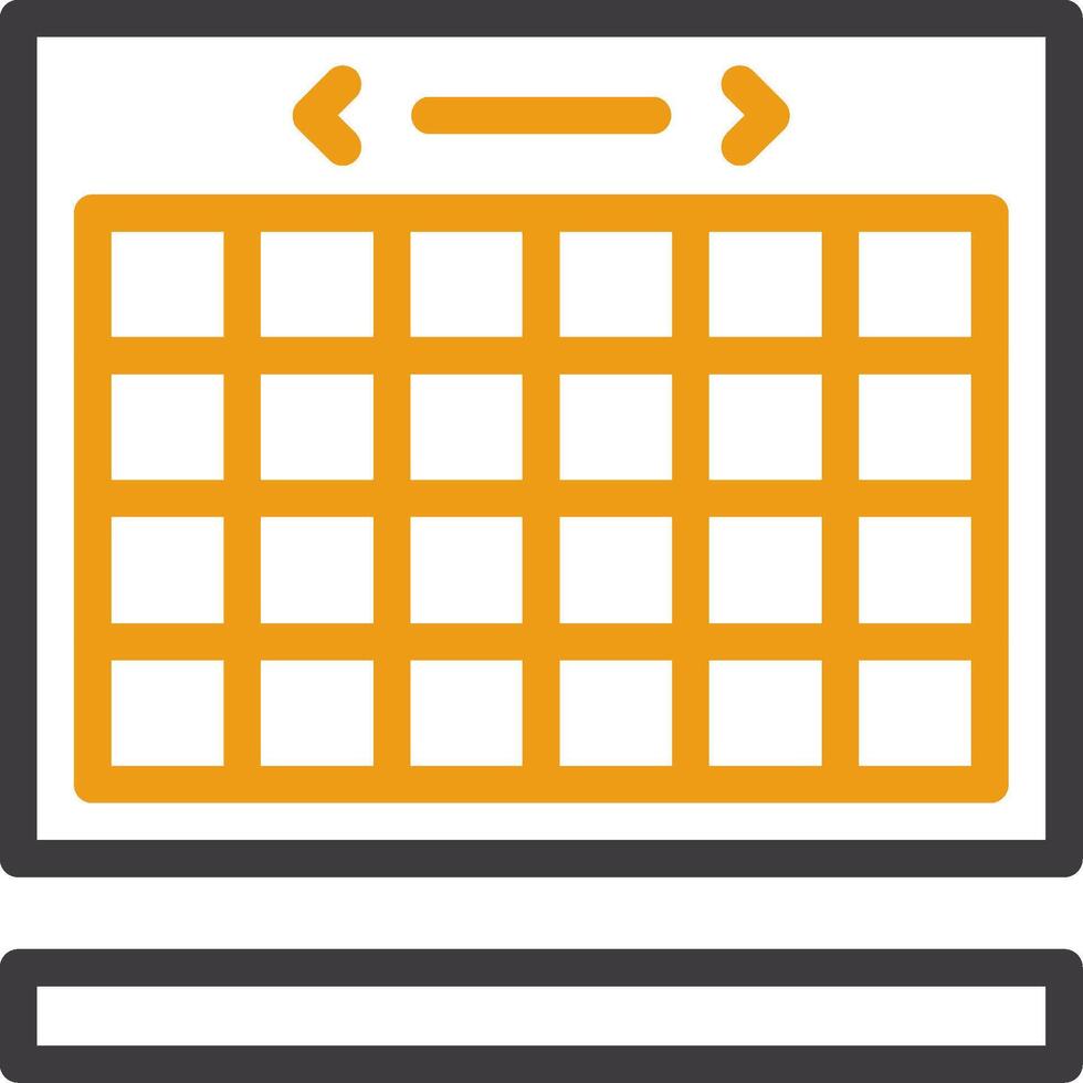 Calendar Glyph Two Color Icon vector