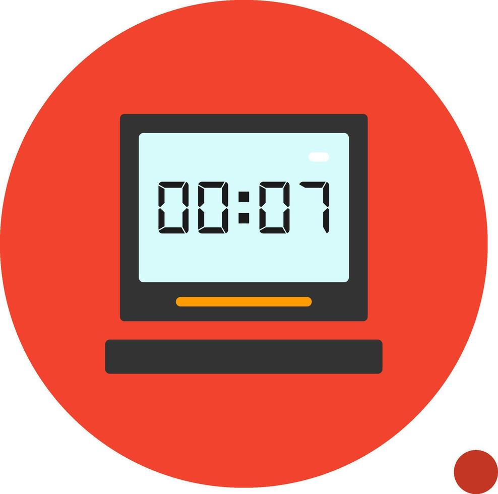 Clock Flat Shadow Icon vector