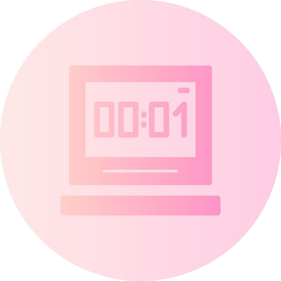 Clock Gradient Circle Icon vector