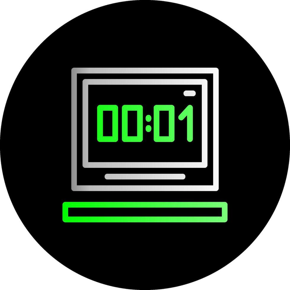 Clock Dual Gradient Circle Icon vector