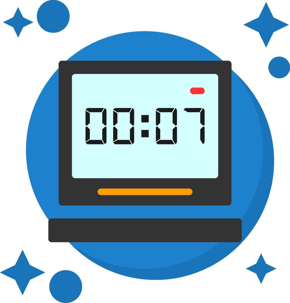 Clock Tailed Color Icon vector