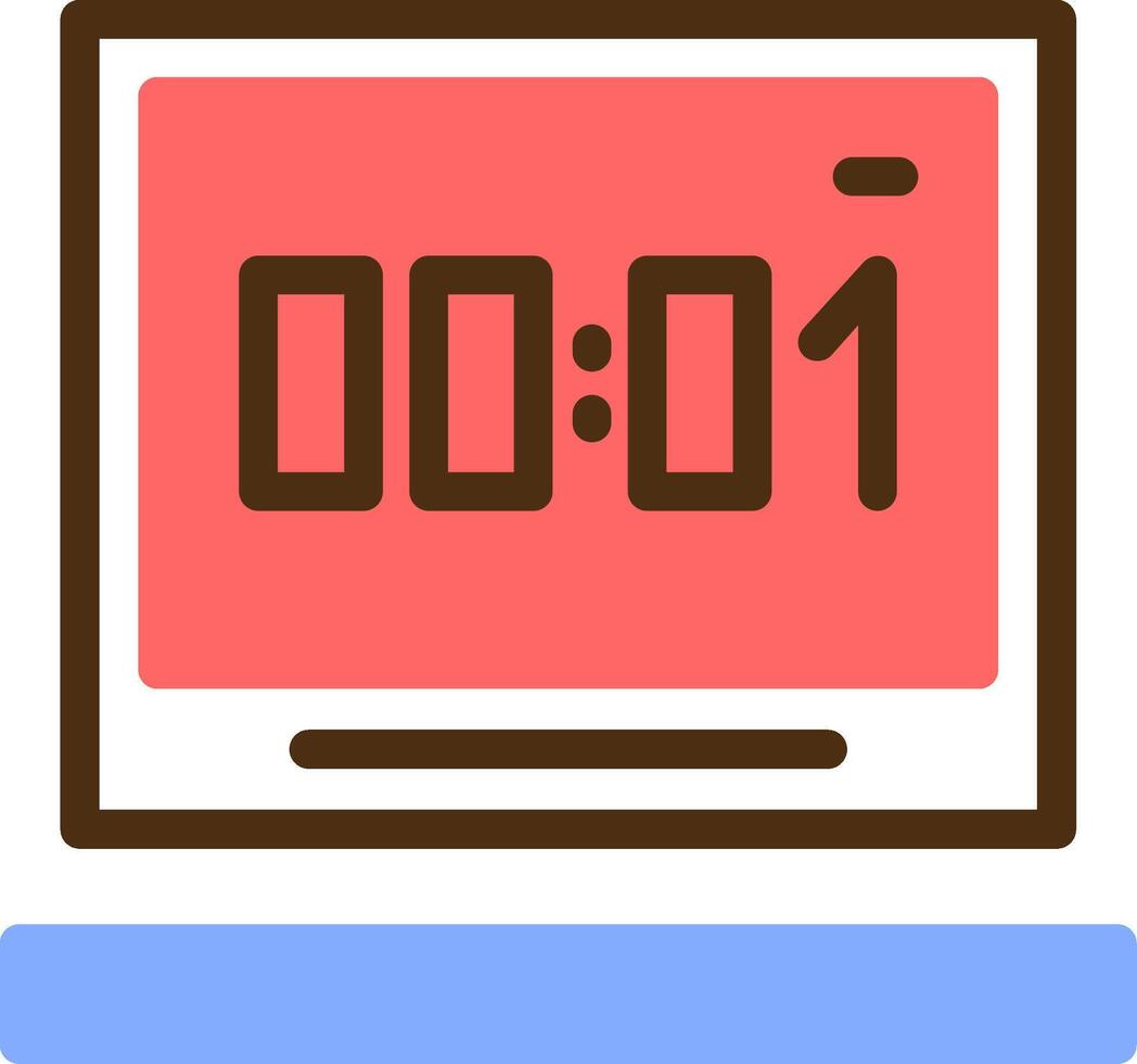 Clock Color Filled Icon vector