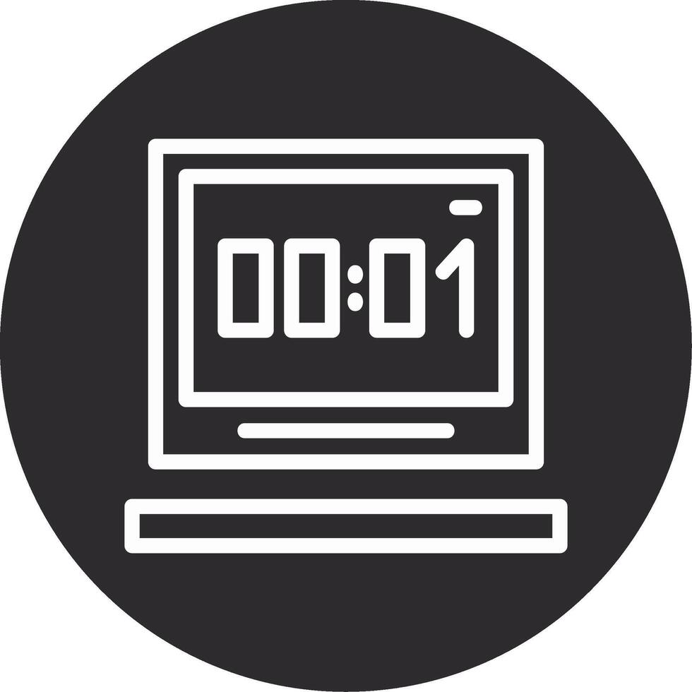 Clock Inverted Icon vector