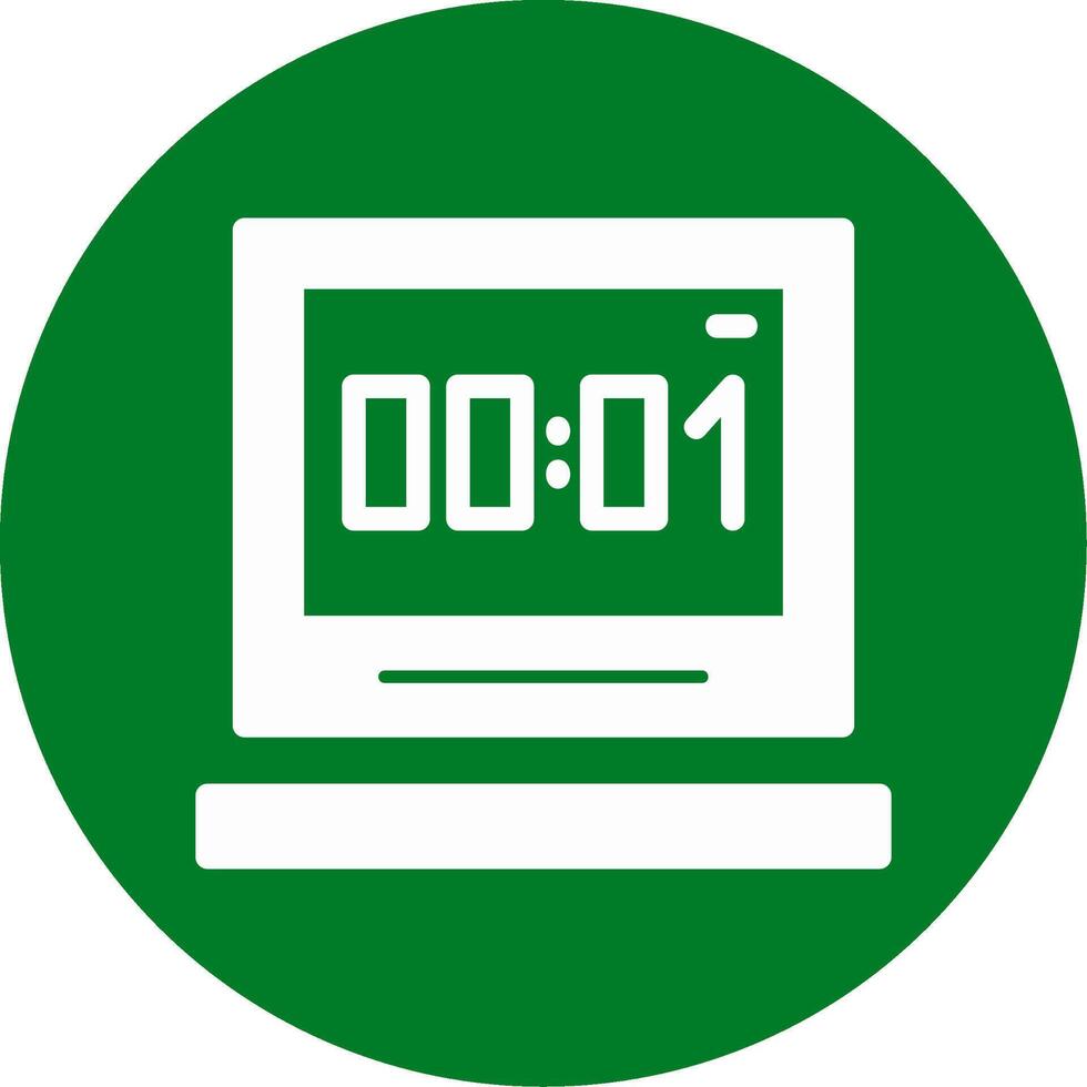 Clock Line Two Color Icon vector