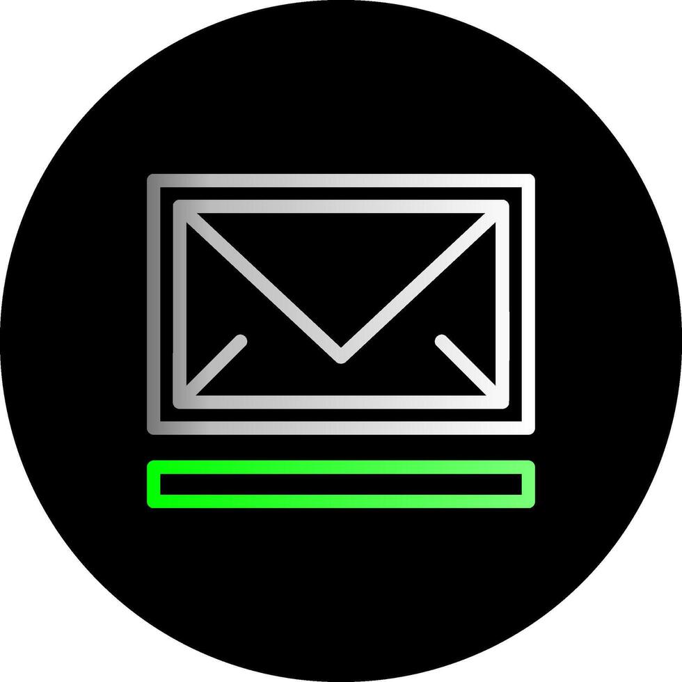 correo doble degradado circulo icono vector