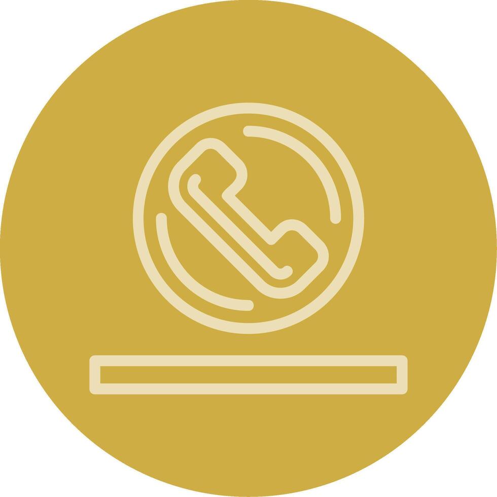 Phone Line Multi color Icon vector