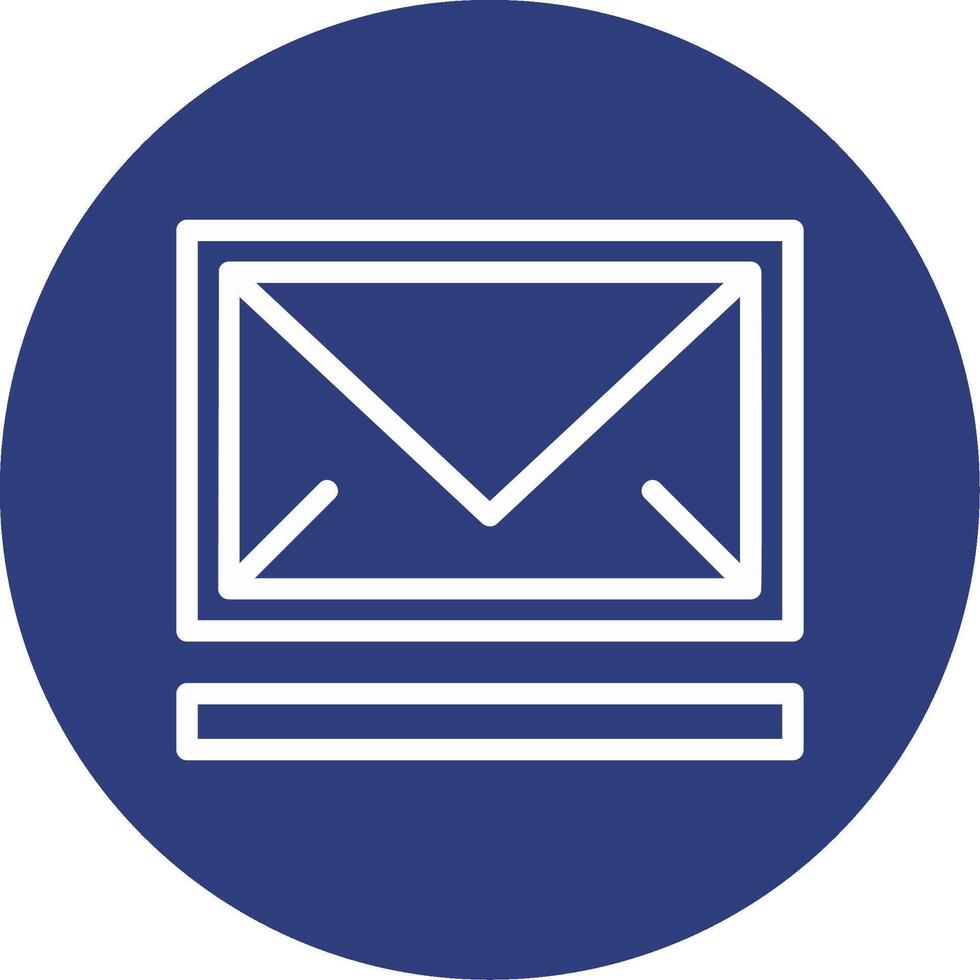 Mail Outline Circle Icon vector